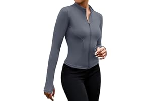 EFFAN Top Damen Sport Tshirt Oberteil Gym Yoga Sportshirt Langarm Laufshirt Fitness Atmungsaktiv Workout Activewear mit Daumenloch