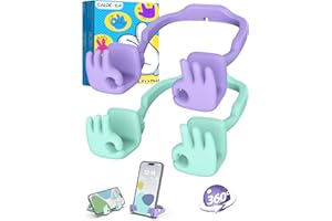 CALDEVER Cadeau Femme Fille Noel Support Telephone: Idee Cadeau pour Garcon Homme Enfant Ado Porte Telephone Support Téléphone Bureau Geste OK Original Maman Mamie Drole Secret Santa Cadeaux Violet‖ 2pc
