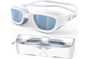 Zeligerstar Swimming Goggles, Polarized Goggles Swimming Adult, Anti Fog Anti Leak UV Protection Open Water Swim Goggles for Men Women Junior with Goggle Case