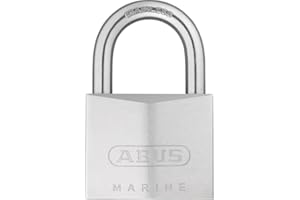 ABUS Lucchetto Marine 75IB/50 - resistente alle intemperie corpo della serratura in ottone con rivestimento nichel perlato livello di sicurezza 7 argento