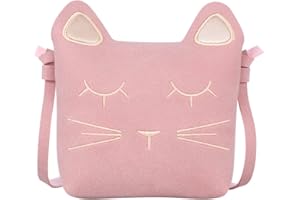 ORPAPA Mädchen Umhängetasche Kinder Süße Katze Handtaschen Prinzessin Umhängetasche Massenger Taschen Kleine Geldbörse mit verstellbarem Riemen für kleine Mädchen