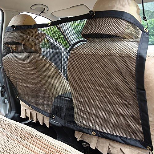 Pet Barrier Net,Anti-collision Adjustable Mesh Net Barrier to Keep Your Pets and Drivers Safety inTravel,Fit Most & Easy to Install for Car,SUV,Truck,45''x24.5''