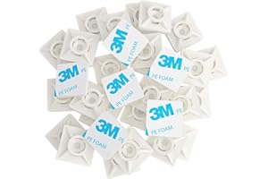 intervisio Juego Soportes Adhesivos para Bridas de Cable 19 mm x 19mm, Clips Adhesivo para las brida de plastico, Base de montaje sujetacables autoadhesivos cables, Blanco, 100 piezas