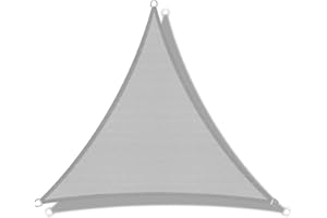 Sunnylaxx 3x3x4,25m Triangular Toldo Vela de Sombra, Gris Toldos Exterior Terraza Protección Rayos UV para Exteriores, Pergola, Jardín,Terrazas