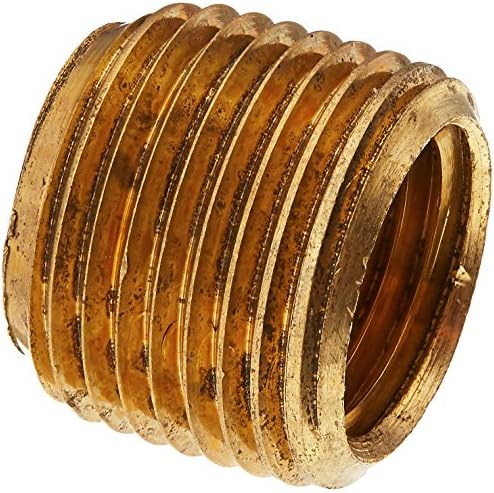 Anderson Metal 736140-0604 Brass Pipe Fitting Face Bushing 1/4 MPT x 3/8 FPT - Case of 5