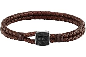 BOSS Biżuteria męska SEAL Collection bransoletka dostępna w kolorze czarnym lub brązowym