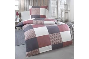 DreamHome Warme Winter Mikrofaser Termo Fleece Bettwäsche 135x200 155x220 200x200 für die Kaltejahreszeit Modern, Größe:135 x 200 cm, Design - Motiv:Design 6