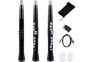 COSTWAY Elektronisches Blasinstrument, digitales Saxophon mit kabellosem MIDI, 100 Klänge, HIFI-Lautsprecher, 4-Oktaven-Bereich & 2 Griffweisen, Mini-Saxophon für Anfänger & Erwachsene