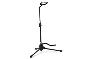 Hola! Music Guitar Stand - Collapsible Tripod Travel Guitar Rack w/ Padded Neck for Bass, Acoustic, Electric Guitars - Pack of 1 Tripod