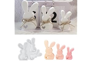 ‎FUFRE Silikonformen Gießformen Ostern, DIY Hasen Silikonform Ostern, Gießformen Silikon Ostern, Gieß-formen Silikon Frühling, Silikonform Frühling, Gießform Frü-hling, für DIY Os-terdeko Handwerk (B)