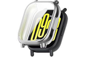 BYISYUE Etui do Redmi Watch 5 Active, folia ochronna, silikonowe etui ochronne z TPU, ochrona wyświetlacza, etui chroniące przed zadrapaniami, kurzem, etui do Xiaomi Redmi Watch 5 Active (srebrne)