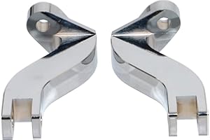 Bid4ze Chrom-Fußrastenhalterungs-Set für Harley Touring Electra Street Glide Road King FLHT FLHR FLTR FLHX 1993–2020