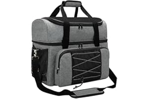 HUIOP Bowling Bag, Sac de Bowling pour 2 Boules Sac de Bowling Portable avec Porte-Boule rembourré pour Double Boule et Paire de Chaussures de Bowling jusqu'à 16 Ans