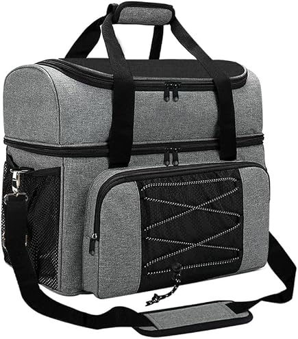 CYUREAY Sac Transport Bowling 1 Balle – Avec Support Bois, Poches Rangement, Bandoulière, Durable Pour Homme/Femme