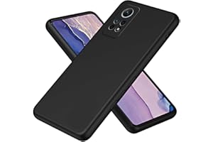 UPLAI Funda para Xiaomi Redmi Note 12 Pro 4G, Ultra Delgado Suave Silicona Líquida Antigolpes Carcasa con Premium Forro Fibra, Toque Estuche Caso.Negro