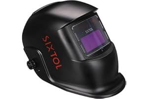 SIXTOL WELDING MASK 1 | Casque de soudage solaire à assombrissement automatique | Masque de soudage | Fonction ponçage | Large ombre 4/9-13 Casque de soudage pour TIG MIG ARC | Noir