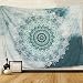 Produktbild Lomohoo indischer Wandteppich Wandbehang Mandala Blau Psychedelic Boho Wandtuch Hippie Indien Baumwolle Bohemian Wand tucher (M/130CM x 150CM)