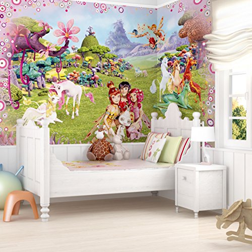 Kindertapeten - Vliestapeten - Mia and Me - Mia´s magische Welt - Fototapete Breit Vlies Tapete Wandtapete Wandbild 3D Fototapete, Größe HxB: 255cm x 384cm