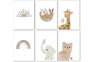 JAHEMU Laminas Decorativas Habitacion Niña 15 x 20cm Imágenes Aesthetic Poster Laminas Infantiles Animales para Habitaciones de Bebes, Dormitorio, Comedor (Sin marco)
