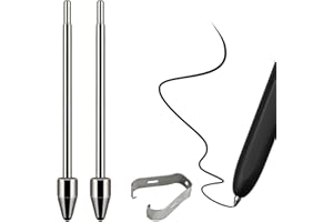 REEYEAR 2-pak wymiennych stalówek ze stopu tytanu kompatybilne z Galaxy Z Fold 4/3 S Pen i rysikiem S Pen Pro, bez zużycia, wymienne końcówki do ołówków pasują do telefonu Galaxy Z Fold 3/4, cienka końcówka