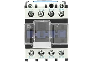 SEAFRONT Walfront AC Contactor CJX2-2510 Electric Motor Contactor 220V 25A Industrial Motor Power Circuit Breaker Fixed and Rail Mounting