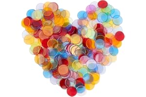 SOFPLATE 200 Stück Zählchips Farbige Runde Flache Kunststoffscheiben Dekorative Weihnachtsschmuckscheiben Chipmarker Durchscheinende Runde Kreise Mosaikfliesen Für Mathematikübungen Lernen Schulbedarf