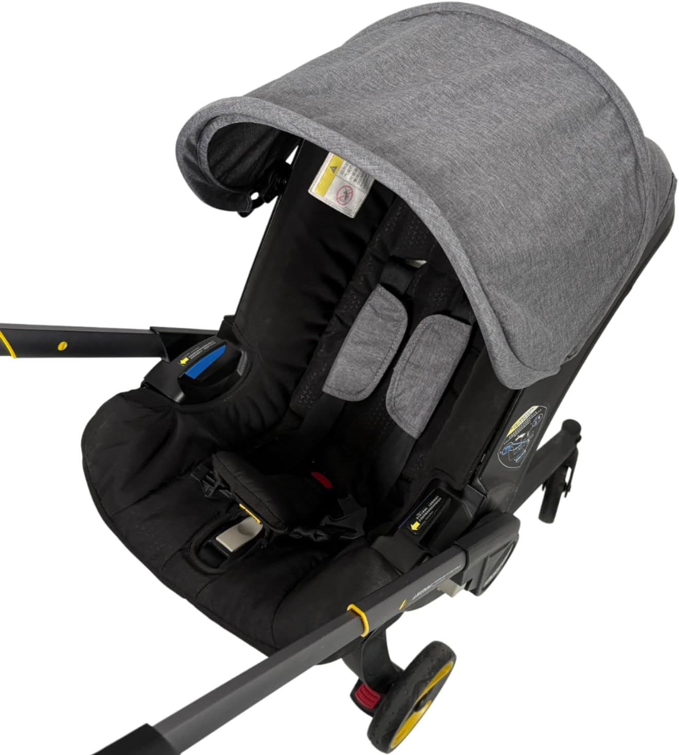Compatible with Doona Canopy Replacement, Doona Hood Replacement for Doona Car Seat Stroller, Thick Wrinkle-Resistant Sun Shade Cover with Elastic Fasteners & Safety Seat Belt Pads (Grey)
