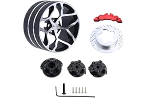 JOYSOG Metallsender-Handrad für Flysky Noble NB4 X6 X4 MT44 4PX 7PX RC4GS RC6GS W Fly X9 RC Transmitter Lenkrad Trigger Update Teile (Schwarz)