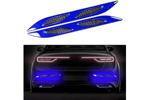 LCXECNW 2 PZ Auto Forte Striscia Riflettente Adesivi,Auto Trunk Adesivi Riflettenti, Visibilità Notturna Riflettente Decal,Riflettente Sicurezza Avvertenza Striscia Adesivi per Auto,Camion,Moto (Blu)