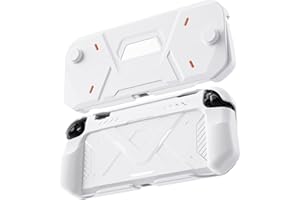 FIWWAT Coque de Protection pour Nintendo Switch 2, Coque Avant en PC Rigide + Coque arrière en TPU Souple, Anti-Rayures, Prise en Main Ergonomique, Compatible avec la Nouvelle Switch 2 2025 - Blanc