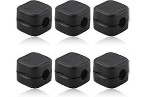 Getyjoe 6 Pack Soporte Cables Escritorio Clip de Cable Clip Organizador Cables Magnético Adhesivo para Cables para la Gestión de Cables de Carga USB de Escritorio（negro）