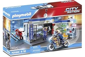 Playmobil 70568 Police Poste de Police et cambrioleur- City Action- Les policiers- Police Poste de Police