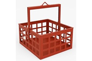 FERRI GROUP Cesta per montacarichi 50x70cm, Made in Italy - Cesta in lamiera per Paranco, Altezza 30cm Portata 105lt/150Kg – Baule Porta Attrezzi da Lavoro per Uso in Cantiere Edile - Resistente agli Urti