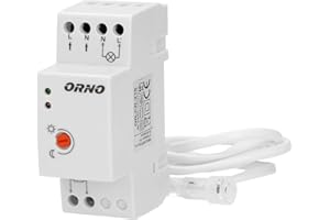 ORNO CR-219 Interruptor Crepuscular 10W - 2300W IP65 Resistente al agua (Precableado montado en DIN)
