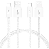 Belkin 2'li &Ouml;rg&uuml;l&uuml; USB-A - USB-C Kablo, 1,5 m, 15 W, Yumuşak, Esnek ve Hızlı Şarj Kablosu, iPhone 17 ve 16 Serisi, Galaxy S25