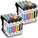 Produktbild Kingjet LC-223 kompatibel Brother LC223 Tintenpatronen, (2 Schwarz, 2 Cyan, 2 Magenta, 2 Gelb) Ersatz für Brother MFC-J5320DW J5620DW J5625DW J5720DW J4420DW J4620DW J4625DW J480DW J680DW J880DW DCP-J4120DW DCP-J562DW Patronen