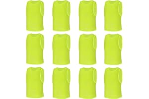 AUYAO 6Pcs Adult Kids Team Training Vest Breathable Mesh Scrimmage Sleeveless Training Pinnies Training Bibs Quick-Dry Sport Bibs Sport Practice Vest