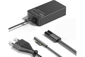 CUNSIEUN Surface Charging Cable 65 W 15 V 4 A Microsoft Surface Charger Power Supply for Surface Pro 9/8/Pro 7/Pro 7+/Pro 6/Pro 5/Pro 4/Pro 3/X, Surface Laptop 5/4/3/2, Surface Book 3/2, Surface Go 3/2,