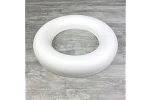 SOLEDI Lealoo Demi-Anneau/Couronne polystyrène à Fond Plat, 30 cm, Haute densité