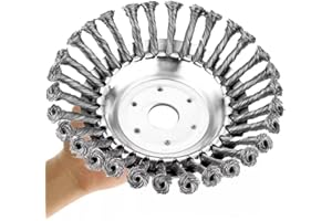 KNakasaki | Cepillo de Malezas Cepillo Redondo Cepillo de Alambre de Acero Trenzado