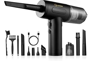 ASCEND Cyclone Soffiatore d'Aria, Soffiatore di Polvere, Mini Aspirapolvere a Mano, 3 Velocità | Aria Compressa Senza Fili con LED per PC, Computer, Divano, Animali Domestici, Auto.