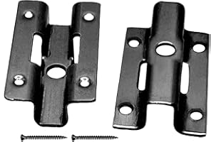 GHIBFBT 100 Stück Terrassenclips Edelstahl, U-förmig WPC Clips, Befestigungsclips mit 100 Schrauben für Bambusholzboden Verschluss, Klemmbereich 6mm/7mm/8mm/9mm (Schwarz 8mm)