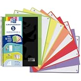 Oxford Europeanbook 5 A4+ Notebook with 5 Separating Bags, Extra Cover, 5 x 5 Squares, 150 Sheets, Black
