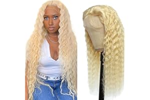 Hxxcoup Lace Wig 613 Honey Blonde Wig Pelucas Mujer Pelo Natural Humano Larga Peluca Cabello Natural Glueless Wig Human Hair Wig 13x4 Lace Front Wig Wear and Go Peluca Afro for Woman 26 Inch