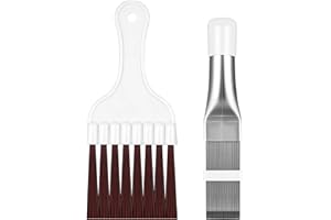 XNNMZHAO Kondensator Reinigung Kamm, 2 Stücke Klimaanlage Kondensator Flosse Kamm, Lamellenkamm Edelstahl Flosse Reinigung Bürste Verdampfer Kühler Reparatur Werkzeug