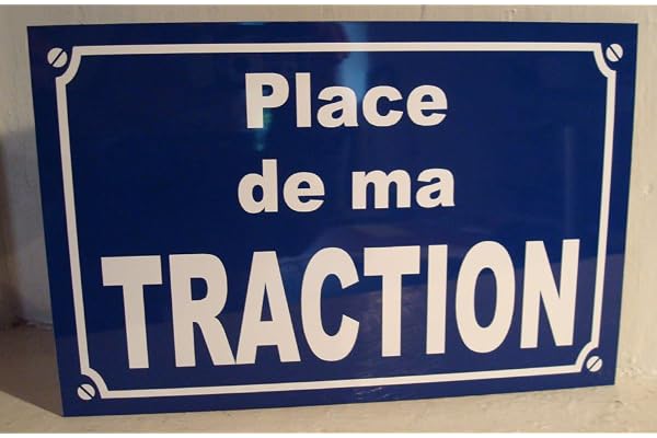 Noir & Mat Sérigraphie Traction Citroen Plaque de Rue création Collector Edition limitée Cadeau Original