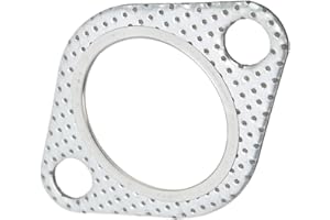 WAKECTS Junta de tubo de escape, junta de brida de 2 orificios Colector universal de 1,75 pulgadas para tubo de escape de 1,75"/ 45 mm de diámetro interior/vehículo turbo
