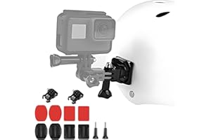 LIBAIDZ 12 Sets Supporto Attacchi Adesivo Curvo e Piatto,Base di Montaggio per Action Cam,Adesivo Mounts Kit per Casco,per GoPro Hero Session/4/3/3+/2 e Altre Action Cam(Nero)