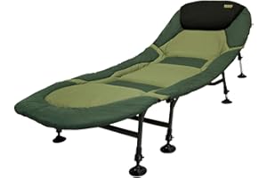 BAT-Tackle Maxxlounge Bedchair| Campingliege | 6 oder 8-Bein Angelliege bis 150kg | Karpfenliege | Gartenliege