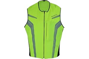 ‎BLACKWILD THE RIDER'S SKIN BLACKWILD Warnweste, Unisex Warnwesten Auto, Hohe Sichtbarkeit Warnweste Erwachsene | Laufweste Herren und Damen, Reflektoren Schutzweste für Radfahren Arbeitskleidung und Pannenhilfe (8XL)